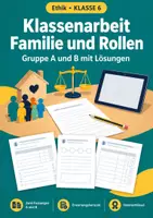 Vorschau - Test - Familie und Rollen Ethik Klasse 6 - Deckblatt