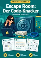 Vorschau - Arbeitsblätter - Informatik Escape Room, Klasse 7-8, Codes - Deckblatt