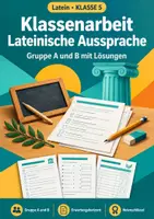 Vorschau - Test - Lateinische Aussprache Latein Klasse 5 - Deckblatt