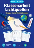 Vorschau - Test - Klassenarbeit Lichtquellen, Physik 5, A-B - Deckblatt