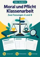 Vorschau - Arbeitsblätter - Pflichtenethik und Moral, Ethik Klasse 10 - Deckblatt