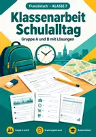 Vorschau - Test - Schulalltag Französisch Klasse 7 Test - Deckblatt