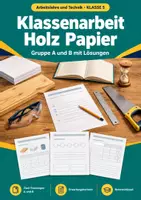 Vorschau - Test - Holz Papier, Arbeitslehre, Klasse 5 - Deckblatt