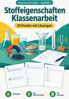 Vorschau - Arbeitsblätter - Stoffeigenschaften Naturwissenschaften Klasse 5 - Deckblatt