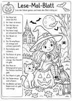 Vorschau - Arbeitsblätter - Lese-Mal-Blätter Helloween Klasse 2 3 - Seite 2
