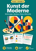 Vorschau - Arbeitsblätter - Kunst der Moderne Spickzettel, Klasse 9 - Deckblatt