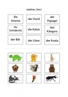 Vorschau - Arbeitsblätter - 2 Leseübungen/ Legespiele Klasse 1 Thema „Tiere“ (für Freiarbeit geeignet) - Seite 2