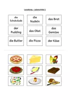 Vorschau - Arbeitsblätter - 2 Leseübungen / Legespiele Klasse 1 Thema „Lebensmittel“ (für Freiarbeit geeignet) - Seite 1