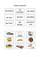 Vorschau - Arbeitsblätter - 2 Leseübungen / Legespiele Klasse 1 Thema „Lebensmittel“ (für Freiarbeit geeignet) - Seite 2