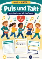 Vorschau - Arbeitsblätter - Puls und Takt Musik Klasse 2 Stationen - Deckblatt