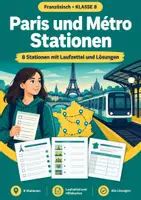 Vorschau - Arbeitsblätter - Paris Métro Französisch Klasse 8 Stationen - Deckblatt