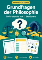 Vorschau - Arbeitsblätter - Grundfragen Philosophie, Klasse 10, Stunde - Deckblatt