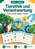 Vorschau - Arbeitsblätter - Tierethik Ethik Spickzettel, Klasse 9 - Deckblatt