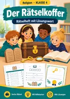 Vorschau - Arbeitsblätter - Zehn Gebote Religion Rätsel, Klasse 4 - Deckblatt