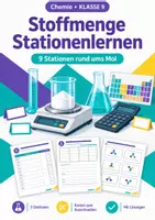 Vorschau - Arbeitsblätter - Stoffmenge Mol Chemie, Klasse 9, Stationen - Deckblatt