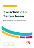 Vorschau - Arbeitsblätter - Zwischen den Zeilen lesen | Textverständnis, Inferenzen und Deutungen | Klasse 7–10 - Deckblatt