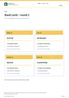 Vorschau - Unterrichtsreihen - MORE! 1 Unit 5 (LP 2023) • ENGLIVA PLAY: This is our band – Band Cards (16 Rollenkarten) - Seite 1
