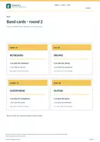 Vorschau - Unterrichtsreihen - MORE! 1 Unit 5 (LP 2023) • ENGLIVA PLAY: This is our band – Band Cards (16 Rollenkarten) - Seite 2