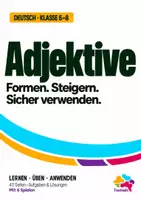 Vorschau - Arbeitsblätter - Adjektive | Formen, Steigerung und Verwendung | Klasse 6–8 - Deckblatt