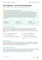 Vorschau - Arbeitsblätter - Adjektive | Formen, Steigerung und Verwendung | Klasse 6–8 - Seite 3