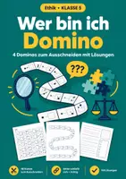 Vorschau - Arbeitsblätter - Wer bin ich Ethik, Klasse 5, Domino - Deckblatt