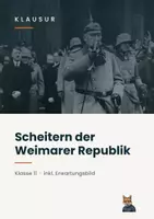 Vorschau - Klassenarbeiten - Klausur + Erwartungsbild: Scheitern der Weimarer Republik - Deckblatt