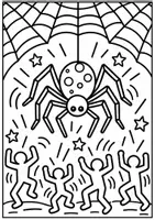 Vorschau - Mal- und Bastelvorlagen - Halloween Ausmalbilder Klasse 1 Klasse 2 Klasse 3 Klasse 4 | Keith Haring | Vertretungsstunde Kunst - Seite 2