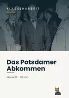 Vorschau - Arbeitsblätter - Klassenarbeit: Potsdamer Abkommen & Nachkriegszeit - Deckblatt