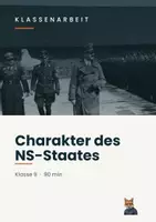 Vorschau - Test - Klassenarbeit: NS-Ideologie und Charakter des NS-Staates - Deckblatt