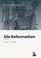 Vorschau - Arbeitsblätter - Klassenarbeit: Martin Luther und die Reformation - Deckblatt