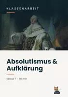Vorschau - Test - Klassenarbeit: Absolutismus & Aufklärung - Deckblatt