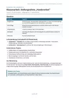 Vorschau - Arbeitsblätter - Klassenarbeit Stellungnahme Handyverbot - Klasse 9 - Deckblatt