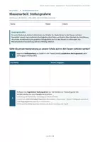 Vorschau - Arbeitsblätter - Klassenarbeit Stellungnahme Handyverbot - Klasse 9 - Seite 1