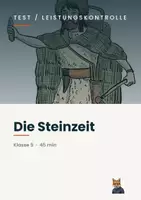 Vorschau - Arbeitsblätter - Test / Leistungskontrolle: Die Steinzeit - Deckblatt