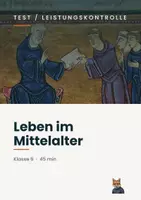 Vorschau - Arbeitsblätter - Test / Leistungskontrolle: Leben im Mittelalter - Deckblatt
