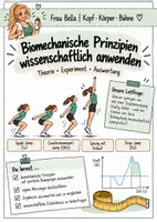 Vorschau - Arbeitsblätter - Biomechanische Prinzipien wissenschaftlich anwenden – Forschen, Experimentieren und Auswerten - Deckblatt