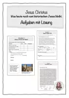 Vorschau - Stundenentwürfe - Religion/Ethik - "Der historische Jesus- Was von ihm bleibt" (Kl.9-11) - Deckblatt