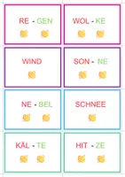 Vorschau - Spiele - Silbentrennung Lernkarten mit Klatschsymbolen - Seite 3