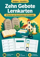 Vorschau - Spiele - Zehn Gebote Religion, Klasse 4, Karten - Deckblatt