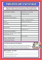 Vorschau - Arbeitsblätter - parler d'une statistique / enquête (Statistiken auswerten) - Deckblatt