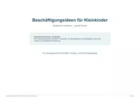 Vorschau - Stationenlernen - Beschäftigungsideen für Kleinkinder mit Förderplanung - Seite 1
