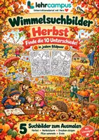 Vorschau - Mal- und Bastelvorlagen - Materialpaket Wimmelsuchbilder – Durch die vier Jahreszeiten - Seite 1