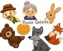 Aperçu - Cartes / Images - Personages Roule Galette à imprimer - Page de couverture
