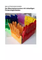 Vorschau - Mal- und Bastelvorlagen - Spiel und Fördermaterial herstellen: Wäscheklammerbox - Deckblatt