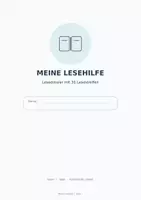 Vorschau - Arbeitsblätter - Lesedossier_Meine Lesehilfe- Silben lesen -Lesetempo- 1. Klasse - Seite 1