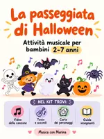 anteprima - Flashcard - La passeggiata di Halloween – Attività musicale (2–7 anni) - Pagina di copertina