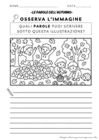 anteprima - Esercizi - AUTUNNO - SCRIVERE E LEGGERE PAROLE E FRASI – 15 SCHEDE - Pagina 2