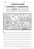 anteprima - Esercizi - AUTUNNO - SCRIVERE E LEGGERE PAROLE E FRASI – 15 SCHEDE - Pagina 3