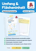 Vorschau - Stundenentwürfe - Umfang & Flächeninhalt Kl. 5 | Regelheft & Spiel ★/★★ - Deckblatt