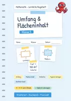 Vorschau - Stundenentwürfe - Umfang & Flächeninhalt Kl. 5 | Regelheft & Spiel ★/★★ - Seite 1